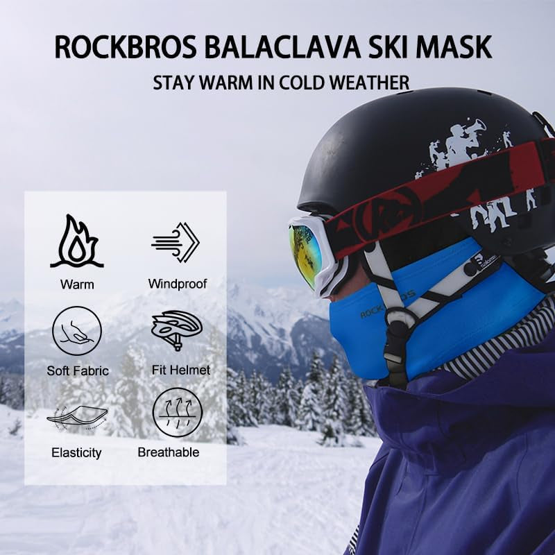 Cagoule Moto Polaire Balaclava Hiver Tour De Cou Homme Femme Coupe-Vent Respirant Thermique Motif/Filtre Masque Pour Vélo Ski Running Snowboard Chaud Sous Casque 9 Couleurs