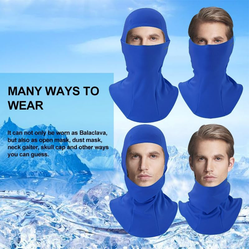 Cagoule Moto Polaire Balaclava Hiver Tour De Cou Homme Femme Coupe-Vent Respirant Thermique Motif/Filtre Masque Pour Vélo Ski Running Snowboard Chaud Sous Casque 9 Couleurs